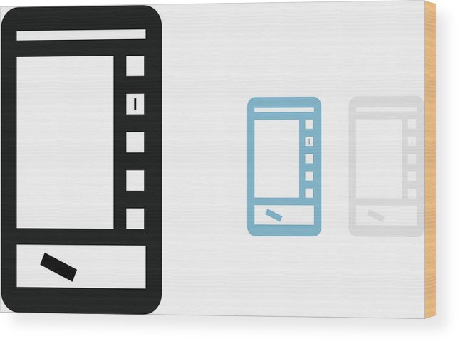 Vending Machine Icon Wood Print 643x479 Vending Machine Icon Wood Print