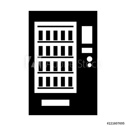 Simple, Flat, Abstract, Black Silhouette Vending Machine Icon 500x500 Simple, Flat, Abstract, Black Silhouette Vending Machine Icon