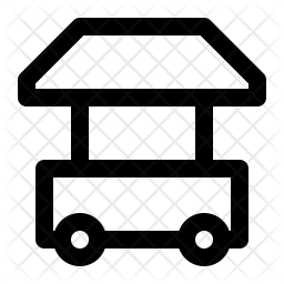256x256 Street Vendor Icon Of Line Style
