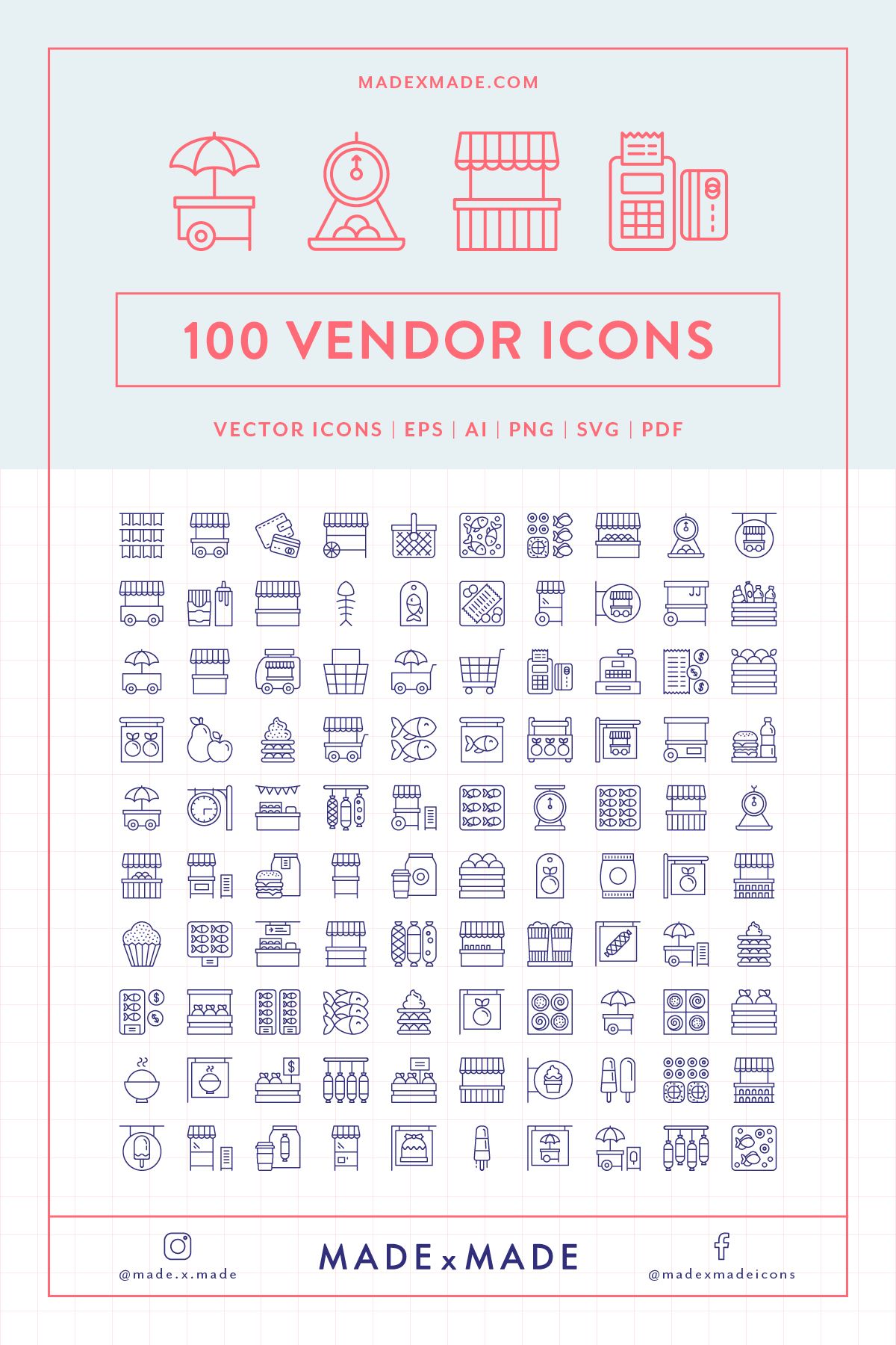 1200x1800 Line Icons Vendor Graphic Design Conception Graphique Line