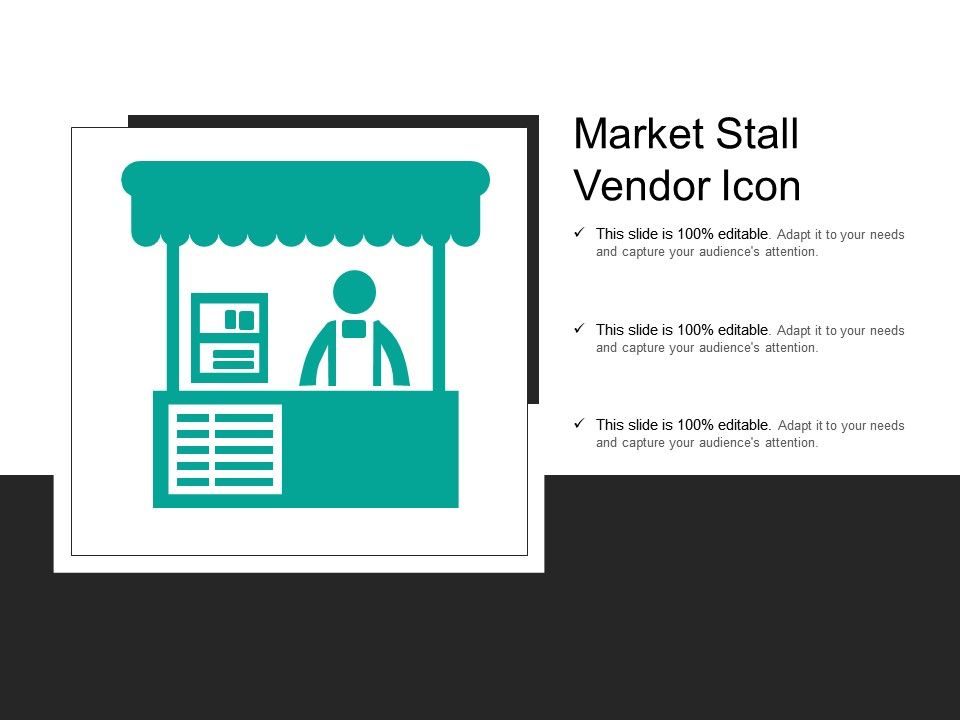 960x720 Market Stall Vendor Icon Powerpoint Slide Clipart Example
