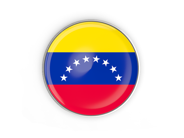 640x480 Round Button With Metal Frame Illustration Of Flag Of Venezuela