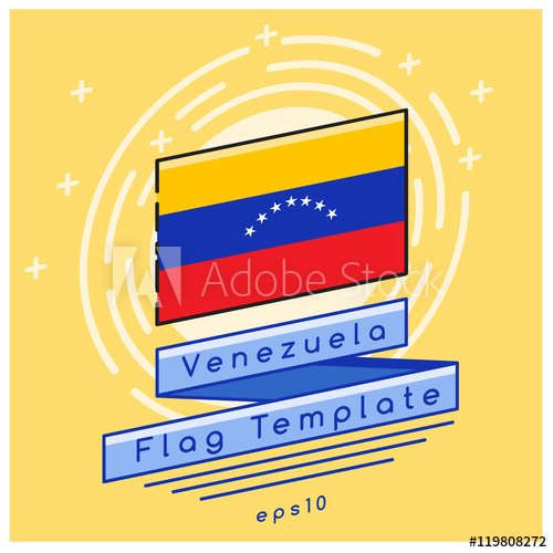 500x500 Venezuela Flag Flag Icon With Festive Background Vector