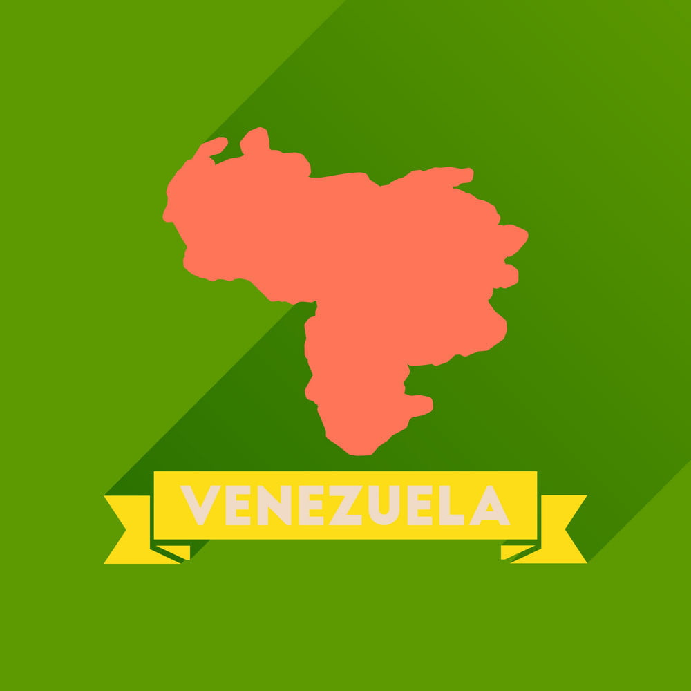 Flat Icon With Long Shadow Map Of Venezuela Vector 1000x1000 Flat Icon With Long Shadow Map Of Venezuela Vector