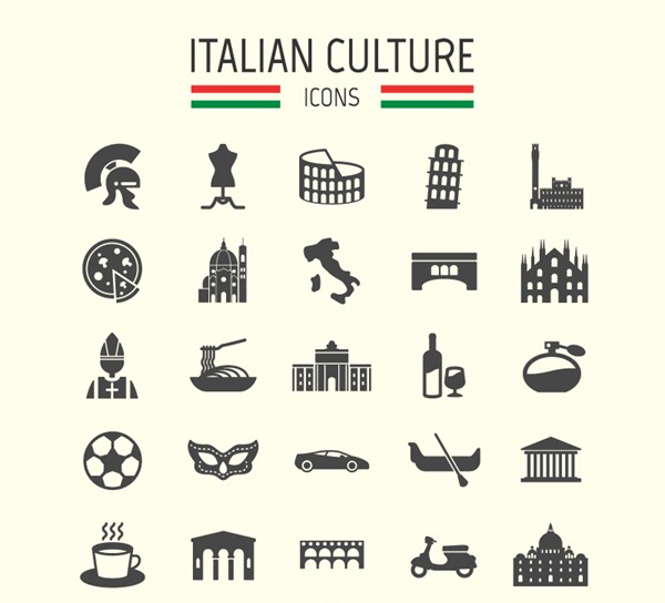 600x544 Italian Tourism Element Icon Vector Graphics My Free