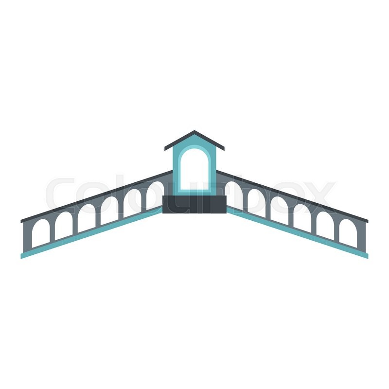 800x800 Rialto Bridge, Venice Icon In Flat Stock Vector Colourbox