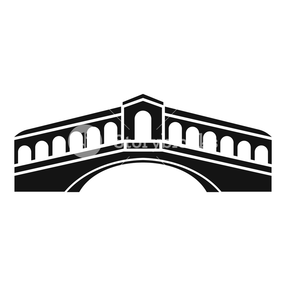 1000x1000 Venice Bridge Icon Simple Illustration Of Bridge Vector Icon