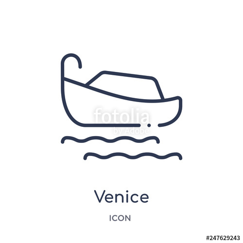500x500 Venice Icon From Travel Outline Collection Thin Line Venice Icon