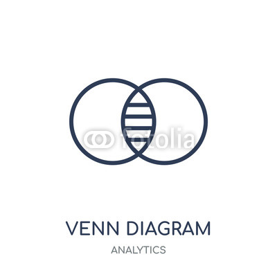 400x400 Venn Diagram Icon Venn Diagram Linear Symbol Design