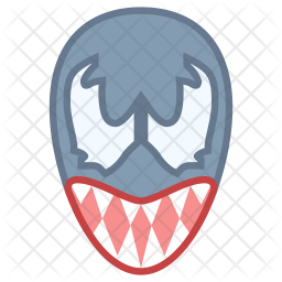 256x256 Venom Head Icon Of Colored Outline Style