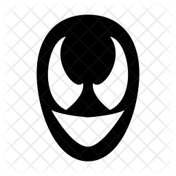 256x256 Venom Head Icon Of Glyph Style