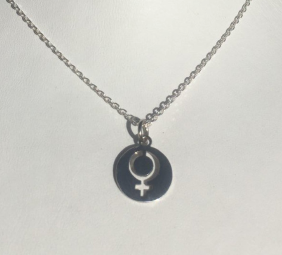 946x856 Silver Feminist Venus Icon Symbol Pendant Feminist Jewellery