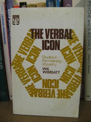 300x400 Verbal Icon Studies In The Meaning Of Poetry