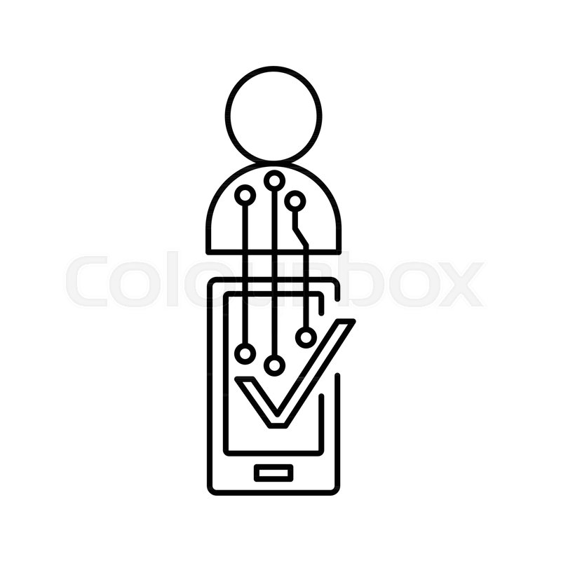 800x800 Verification Icon Outline Stock Vector Colourbox