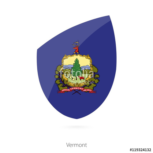 500x500 Flag Of Vermont In The Style Of Rugby Icon Stock Image