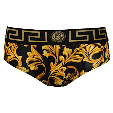 385x385 Versace Icon Baroque Men's Brief, Blackgold X Large