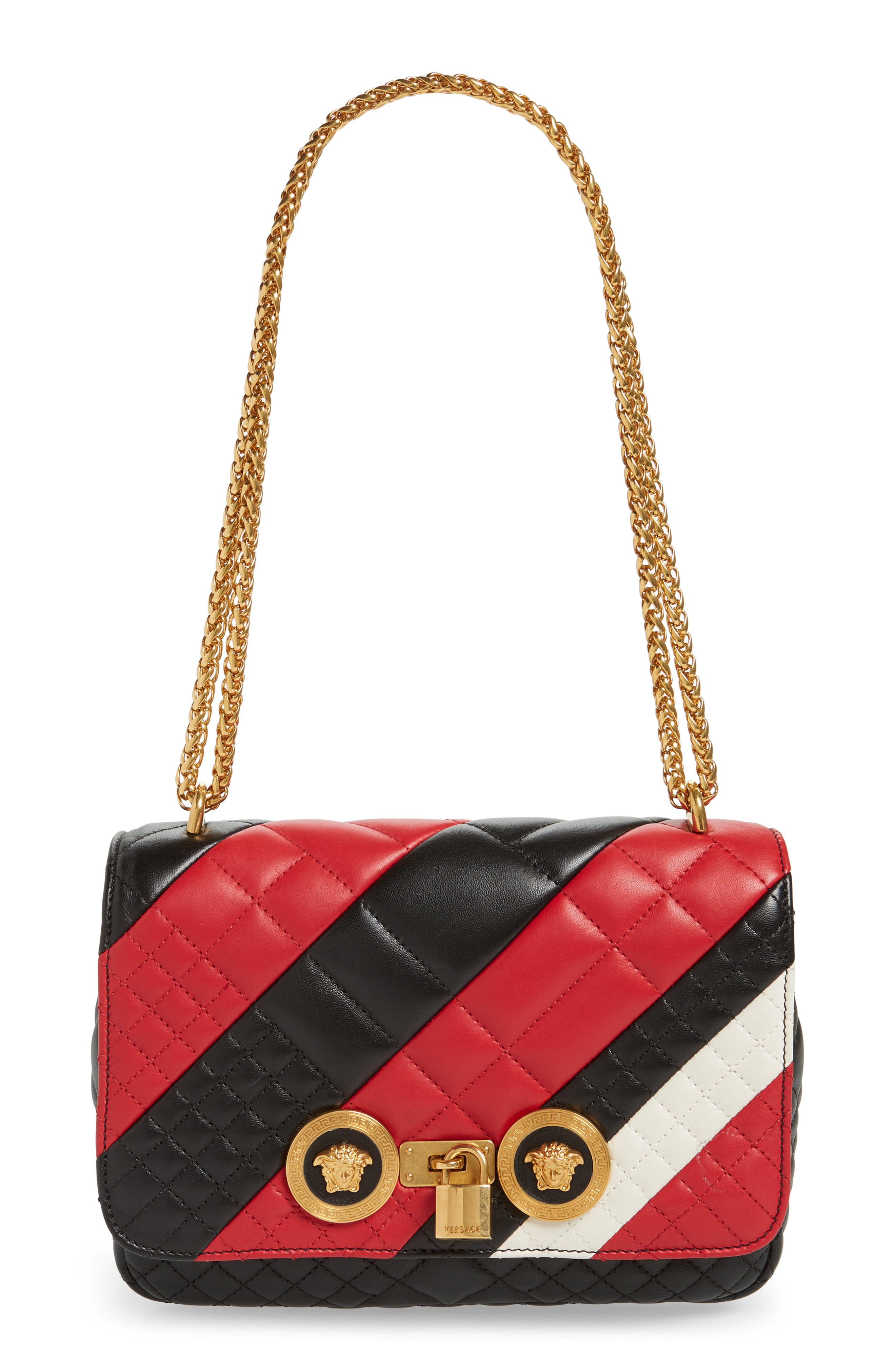 2640x4048 Versace Icon Stripe Quilted Leather Shoulder Bag Nordstrom