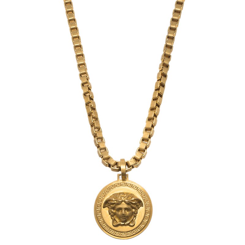 800x800 Buy Versace Icon Medusa Gold Tone Pendant Necklace