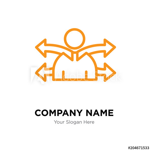500x500 Versatility Company Logo Design Template, Colorful Vector Icon