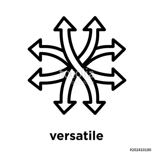 500x500 Versatility Icon Isolated On White Background Stock Image