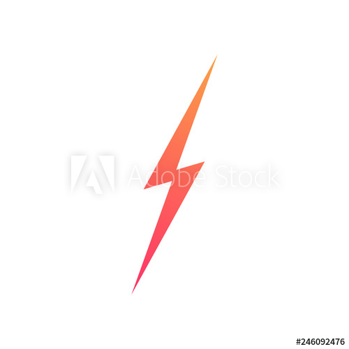 500x500 Lightning Bolt Vector Icon Isolated On Background For Energy