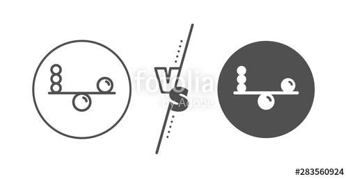 500x258 Mind Stability Sign Versus Concept Balance Line Icon