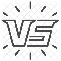 256x256 Versus Icon Of Line Style
