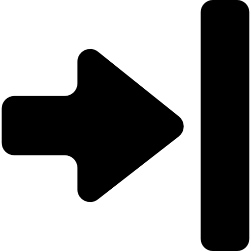 512x512 Right Arrow Symbol Pointing A Vertical Line Icons Free Download