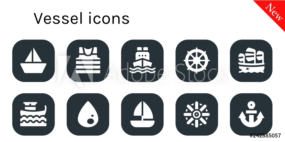 1000x500 Photo Art Print Vessel Icon Set Europosters