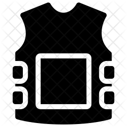 256x256 Bulletproof Vest Icon Of Glyph Style