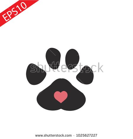 Black Pet Paw In Heart Icon 450x470 Black Pet Paw In Heart Icon