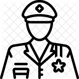 256x256 Veteran Icon Of Line Style