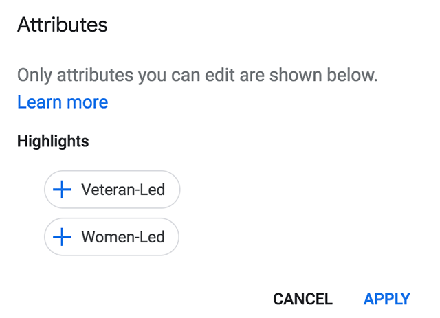 640x463 Google My Business Adds Veteran Led Attribute Icon