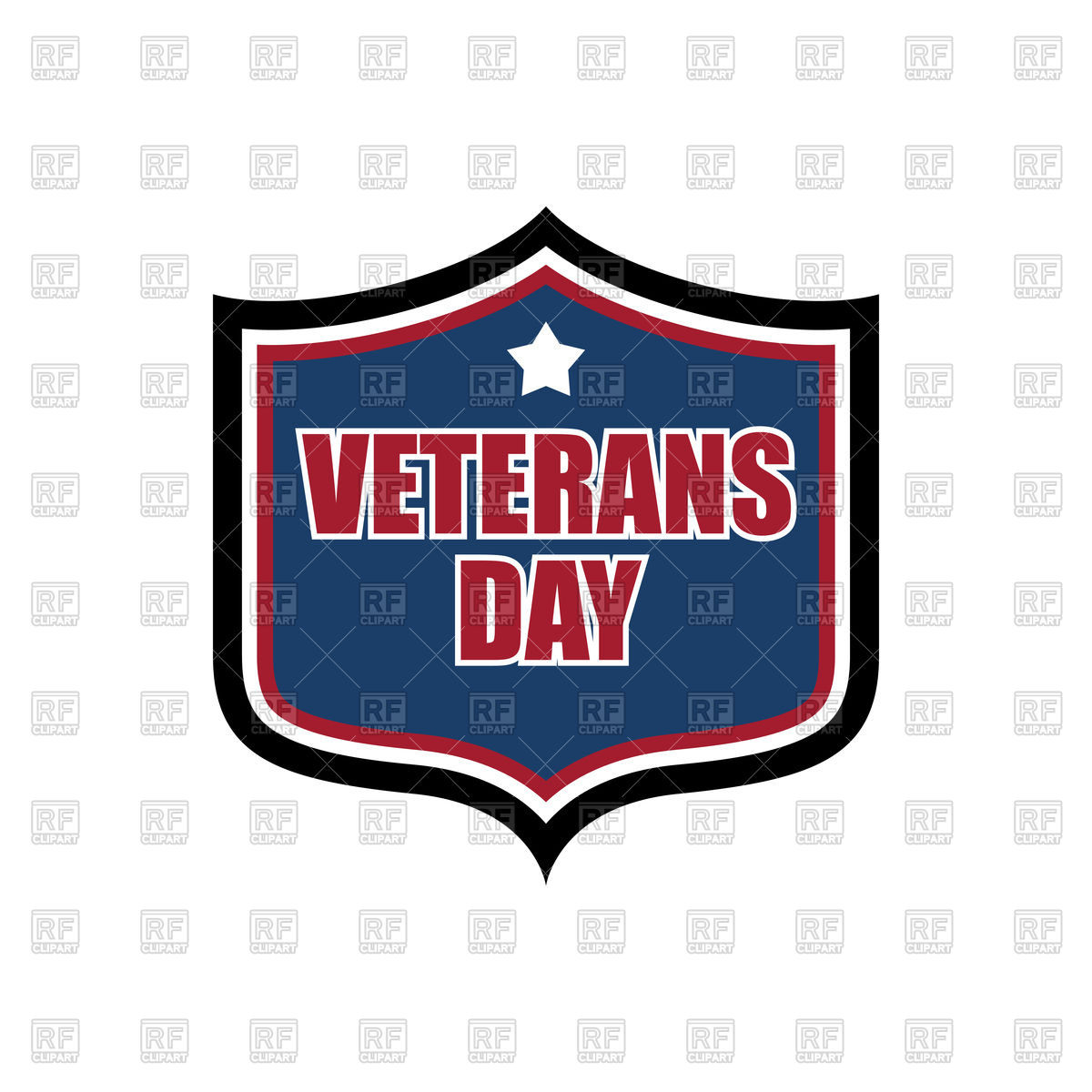 1200x1200 Veterans Day Shield Emblem Us Military Holiday Vector Image
