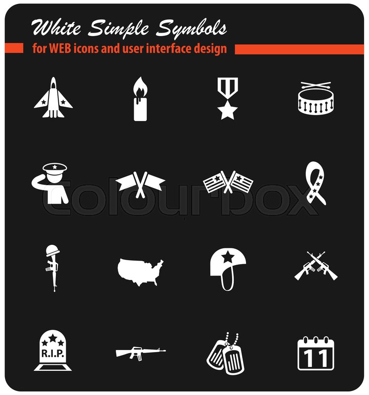 747x800 Veterans Day Vector Icons For Web And Stock Vector Colourbox