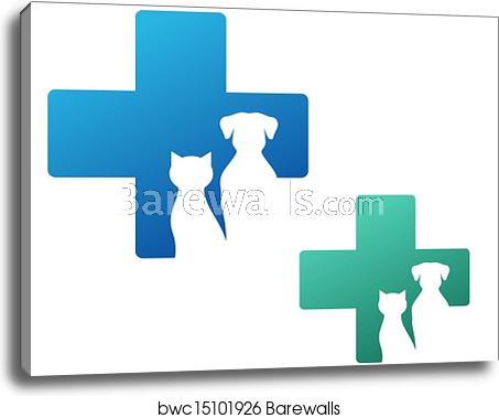 453x379 Veterinary Icon, Canvas Print Barewalls Posters Prints