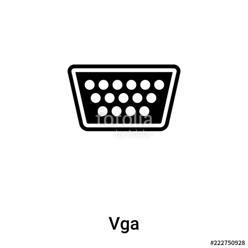 500x500 Vga Icon Vector Isolated On White Background, Logo Concept Of Vga