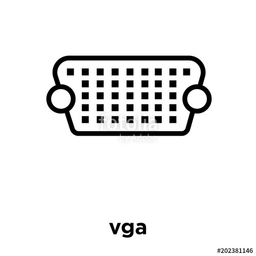 500x500 Vga Icon Isolated On White Background Stock Image And Royalty
