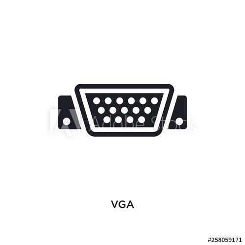 500x500 Vga Isolated Icon Simple Element Illustration From Electrian