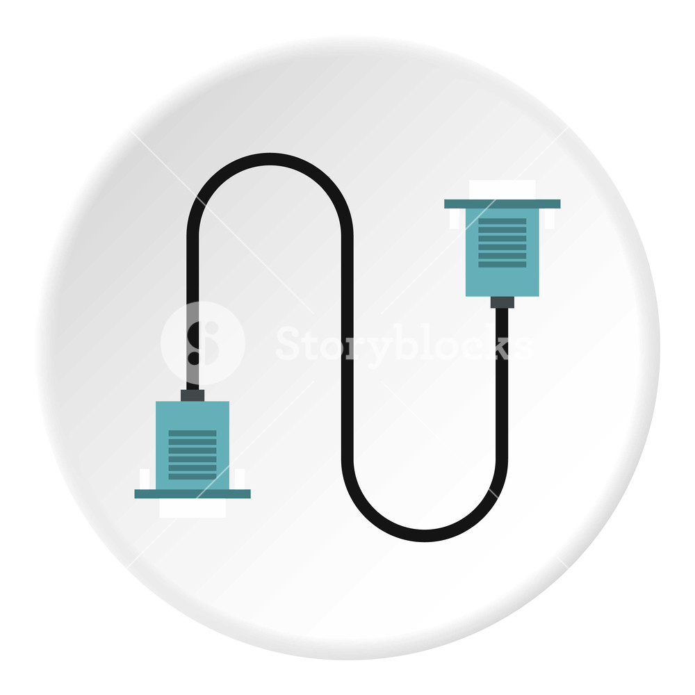 1000x1000 Cord Vga Icon Flat Illustration Of Cord Vga Icon For Web Royalty