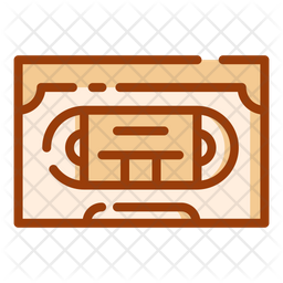 256x256 Vhs Icon Of Colored Outline Style