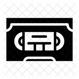 256x256 Vhs Icon Of Glyph Style
