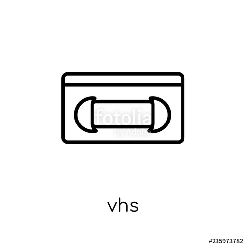 500x500 Vhs Icon Trendy Modern Flat Linear Vector Vhs Icon On White