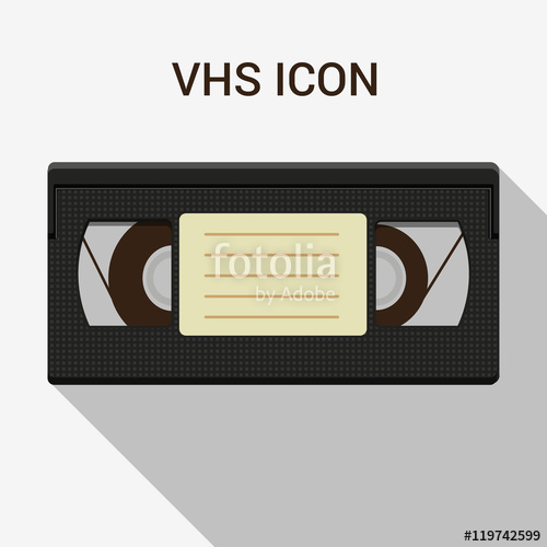500x500 Vhs Tape Flat Icon Stock Image And Royalty Free Vector