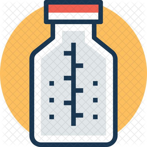 512x512 Vial Icon Of Colored Outline Style