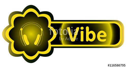 500x267 Double Icon Yellow Earphones Vibe Stock Image And Royalty Free