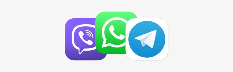 820x255 Viber Whatsapp Telegram Png