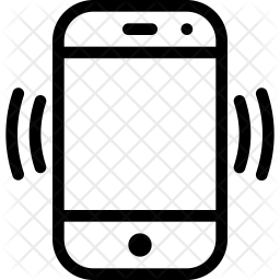 256x256 Phone Vibration Icon Of Line Style
