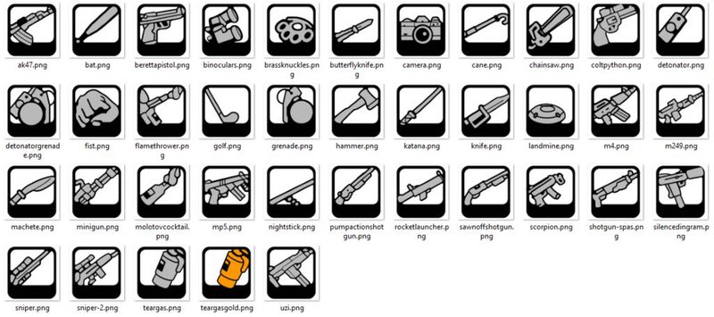 800x355 Gta Vice City Stories Hq Weapon Icons Mod