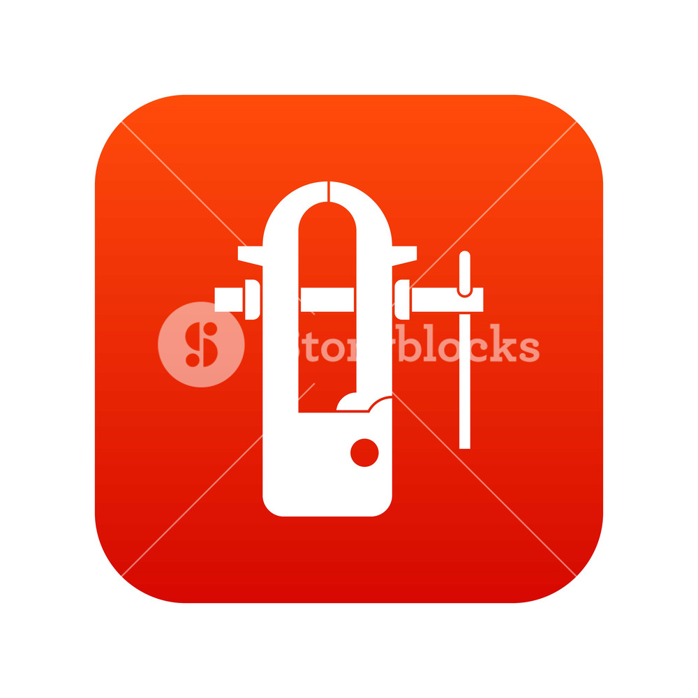 1000x1000 Blacksmiths Vice Icon Digital Red For Any Design Isolated On White